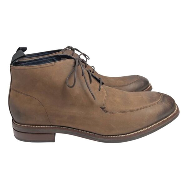 Cole Haan Wagner Apron Brown Leather Distressed Chukka Ankle Boots Mens 13 NWOB - Picture 2 of 8